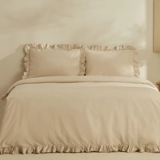 KARACA Karaca Home Pure Ruffle 100% Katoenen Dekbed Set Ecru