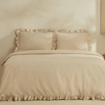 KARACA Karaca Home Pure Ruffle 100% Katoenen Dekbed Set Ecru