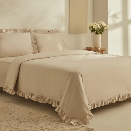 KARACA Karaca Home Pure Ruffle 100% Katoenen Dekbed Set Ecru