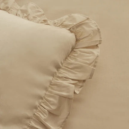 KARACA Karaca Home Pure Ruffle 100% Katoenen Dekbed Set Ecru