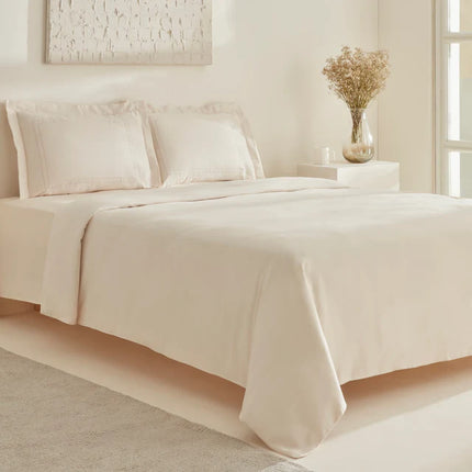 KARACA Karaca Home White Collection Felves 100% Katoen Tweepersoons Dekbed Set Beige