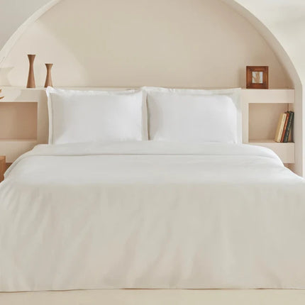 KARACA Karaca Home White Collection Lavin 100% Katoen Tweepersoons Dekbedovertrek Set Wit