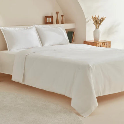 KARACA Karaca Home White Collection Lavin 100% Katoen Tweepersoons Dekbedovertrek Set Wit