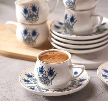 KARACA Karaca İznik Espressoset 12 Delig | 6 Persoons