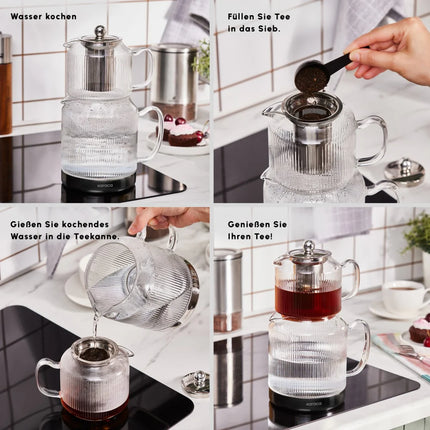 karaca Karaca Kelly XL Glazen Theepot