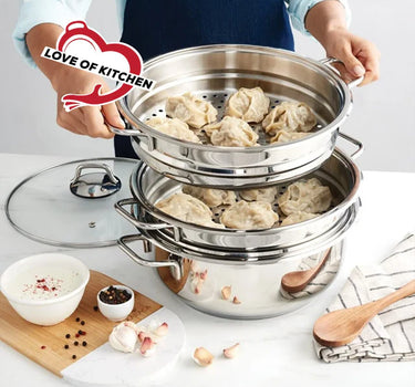 KARACA Karaca Love of Kitchen 2-laagse stoomkookpan / Manti / Rotti