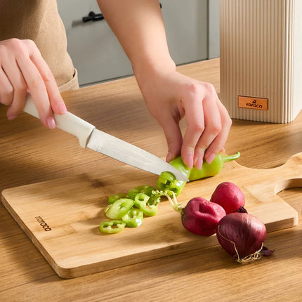 karaca Karaca Massimo Line 6-Delige Rvs Messenset, Crème