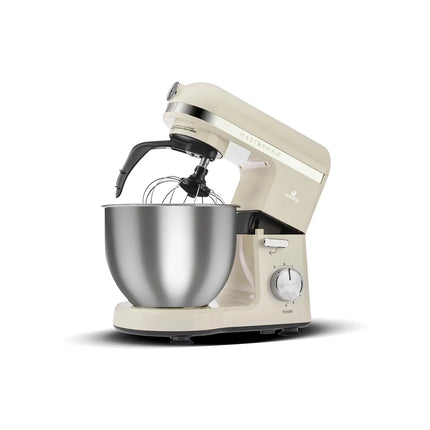 karaca Karaca Mastermaid Chef Pro, Keukenmachine met Dubbele Arm, 1500 W, Zacht Crème