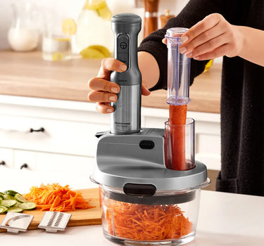 KARACA Karaca Mastermaid keukenrobot, lange blender, 8-in-1, 2500 W, Galaxy Grey