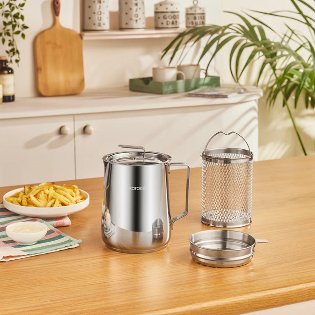 KARACA Karaca Minifry Rvs Frituurpan, 2l, Zilver