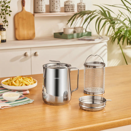 KARACA Karaca Minifry Rvs Frituurpan, 2l, Zilver