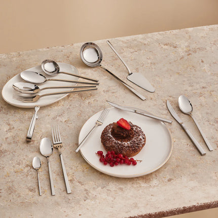 karaca Karaca Nil Elegance Bestekset voor 12 Personen, 91-delig, Zilver