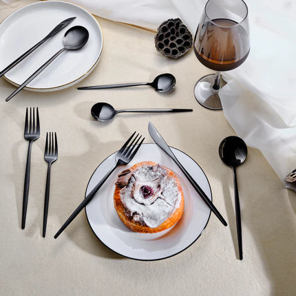 KARACA Karaca Orion Shiny Black 30-delig Bestekset Voor 6 Personen