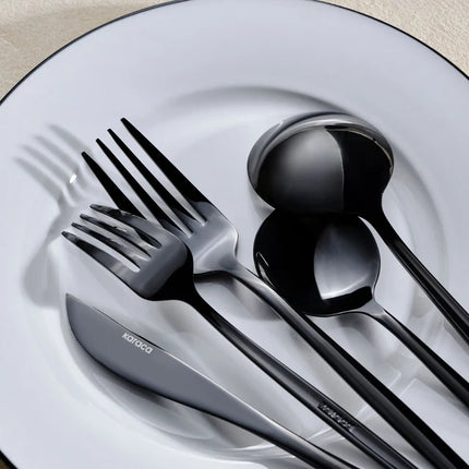 KARACA Karaca Orion Shiny Black 30-delig Bestekset Voor 6 Personen