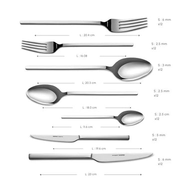 KARACA Karaca Pallas Bestekset 84 Delig | 12 Persoons | ACTIE