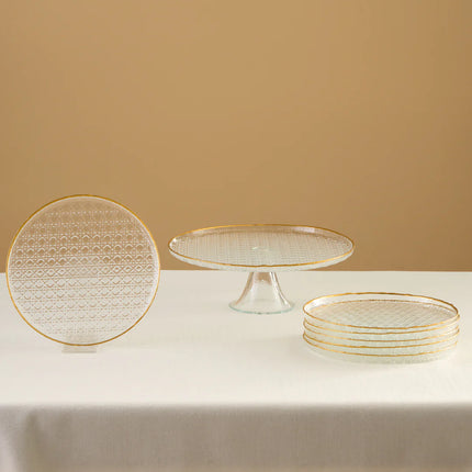 karaca Karaca Rattan Gold Gebaksset 7 Delig