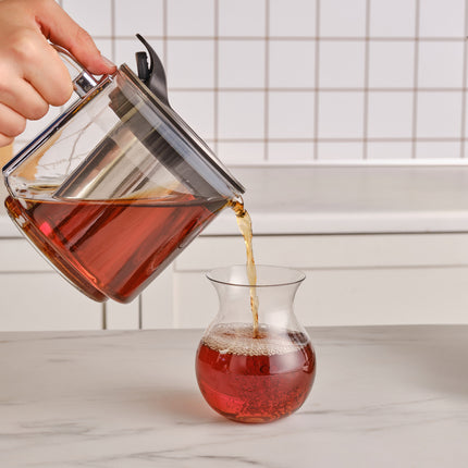 KARACA Karaca Refika XL glazen theemaker Chroom