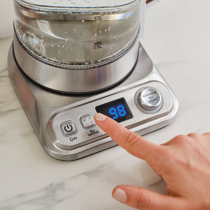 KARACA Karaca Refika XL glazen theemaker Chroom