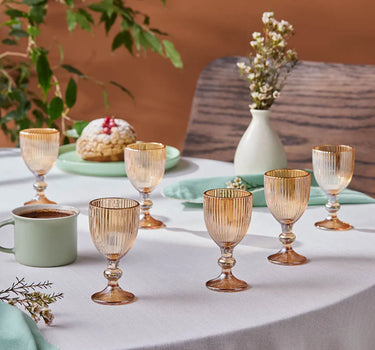 KARACA Karaca Rocca Borrelglas | 6 delig Gold