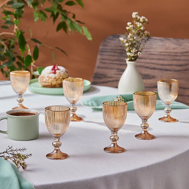 KARACA Karaca Rocca Borrelglas | 6 delig Gold