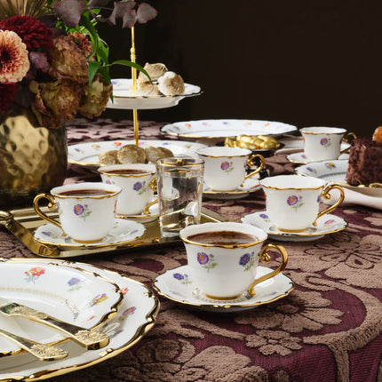 KARACA Karaca Royal Bone Diana Espresso Set 12 Delig | 6 Persoons