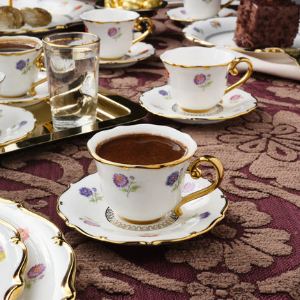 KARACA Karaca Royal Bone Diana Espresso Set 12 Delig | 6 Persoons