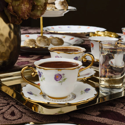 KARACA Karaca Royal Bone Diana Espresso Set 12 Delig | 6 Persoons