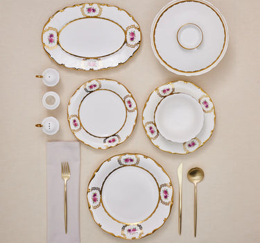 KARACA Karaca Royal Bone Elizabeth Serviesset 55-Delig | 12 persoons ( ALLEEN AFHALEN )