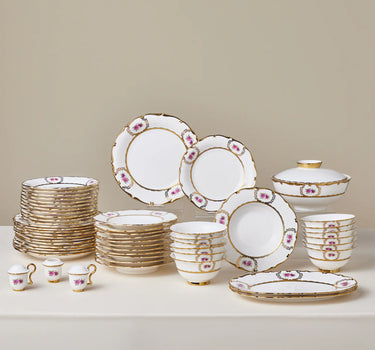 KARACA Karaca Royal Bone Elizabeth Serviesset 55-Delig | 12 persoons ( ALLEEN AFHALEN )