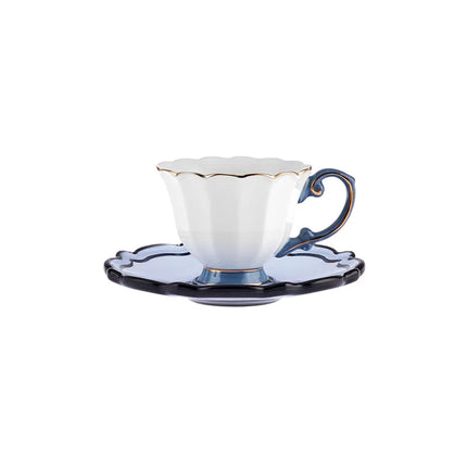 KARACA Karaca Samo  Espressoset 4 Delig | 2 Persoons Donker Blauw