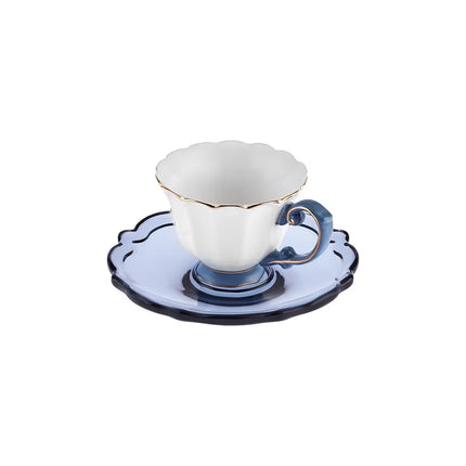 KARACA Karaca Samo  Espressoset 4 Delig | 2 Persoons Donker Blauw