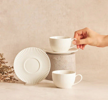 KARACA Karaca Seashell  Cappuccino/Nescafeset 12-Delig | 6-Persoons