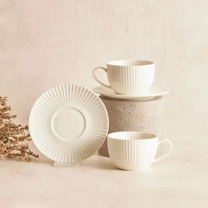 KARACA Karaca Seashell  Cappuccino/Nescafeset 12-Delig | 6-Persoons