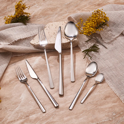 karaca Karaca Serena 84-delige Rvs Bestekset voor 12 Personen, Zilver