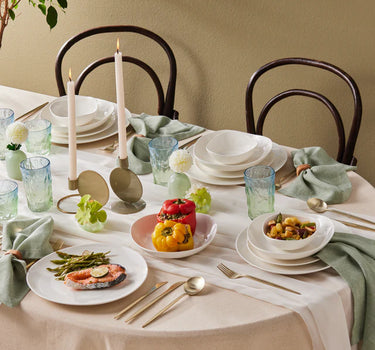 KARACA Karaca Streamline Rubicon 24-delig servies voor 6 personen, wit