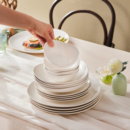 KARACA Karaca Streamline Rubicon 24-delig servies voor 6 personen, wit