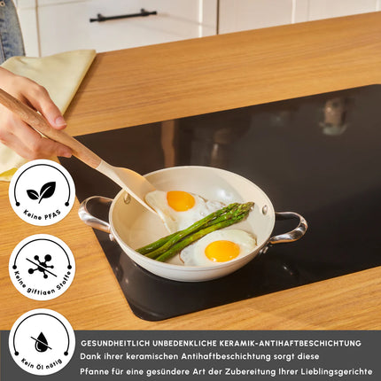 karaca Karaca Swiss Crystal amandelcrème Omeletpan 20 cm