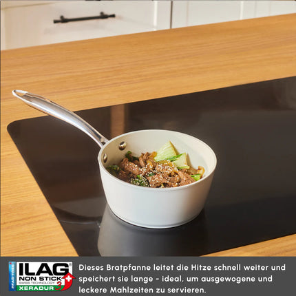 karaca Karaca Swiss Crystal amandelcrème sauspan 16 cm