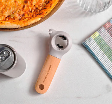 KARACA Karaca x Refika Gadgets 3-in-1 flesopener met houten handvat