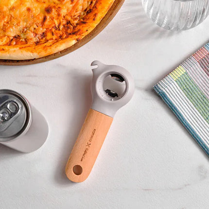 KARACA Karaca x Refika Gadgets 3-in-1 flesopener met houten handvat