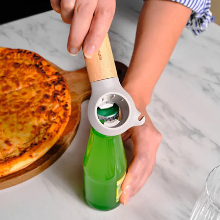 KARACA Karaca x Refika Gadgets 3-in-1 flesopener met houten handvat