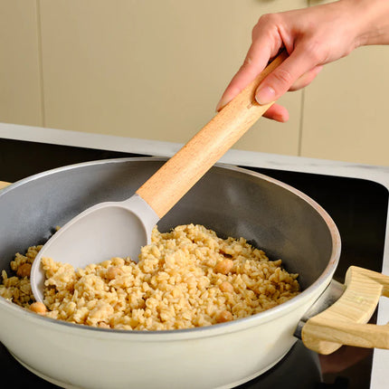 KARACA Karaca x Refika Gadgets siliconen serveerlepel met houten handvat