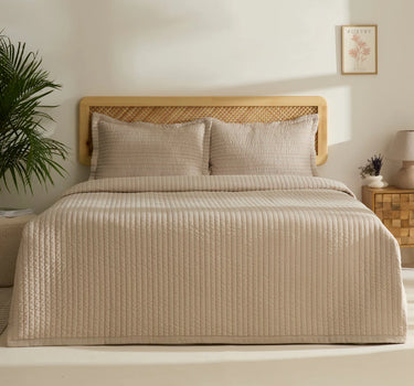 KARACA Manon Bedsprei set 3 Delig | Beige 230x240 cm