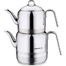 KORKMAZ Korkmaz Astra Theepotset 4-dlg - Turkse authentieke theepot RVS ( 1,1 / 2,0 L )