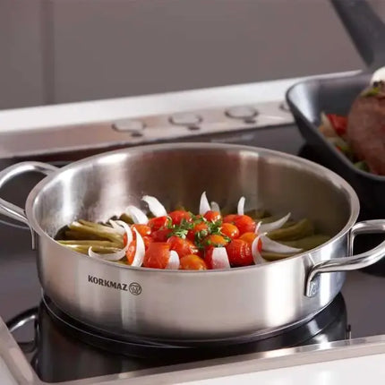 KORKMAZ Korkmaz Perla 8-delige roestvrijstalen pannenset