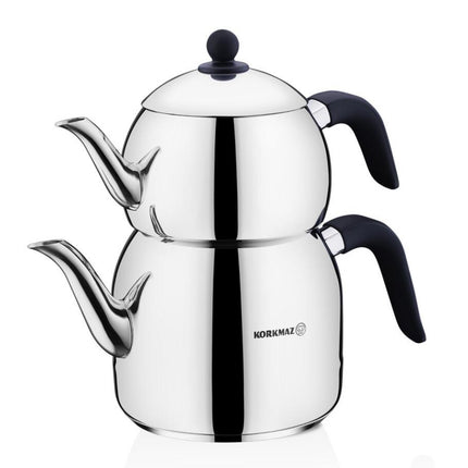 KORKMAZ Korkmaz Retro Theepotset Zwart