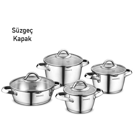 KORKMAZ Korkmaz  Vertex 8-dlg Pannenset