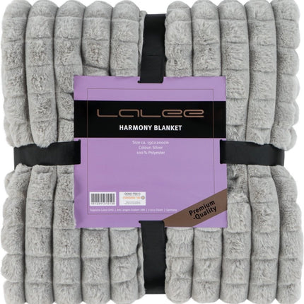 LALEE Harmony Vacht Deken Hoogpolig Soft Touch Zilver - 150x200 CM