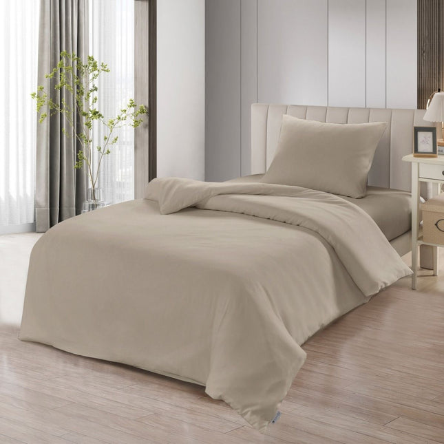 Lavella SADE DEKBEDOVERTREK SET | BEIGE 140X200 CM 3-DELIG