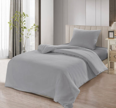Lavella SADE DEKBEDOVERTREK SET | GRIJS 140X200 CM 3-DELIG